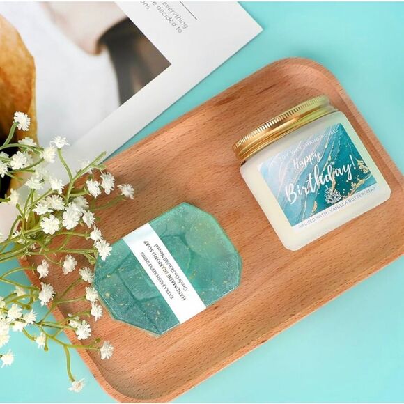 Aqua Blue Vintage Bath & Body Gift Set 60th birthday - Picture 4 of 6